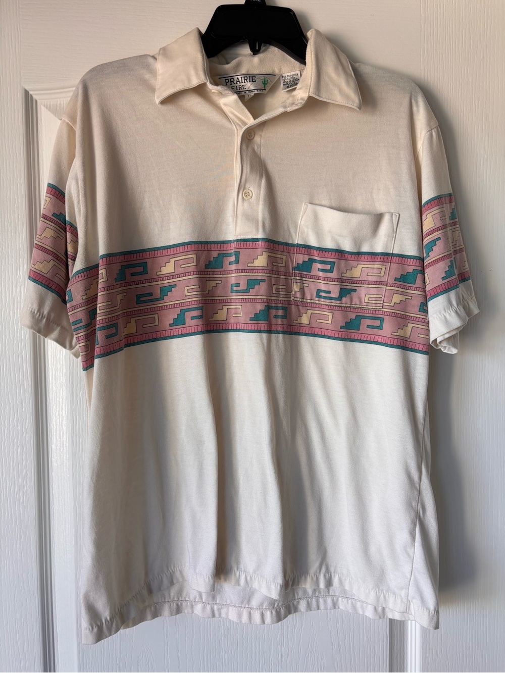 Prairie Fire men’s polo shirt Size Large western cowboy